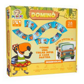Dominó Turminha Dorémi em madeira 28 pçs 5922 - Brincadeira