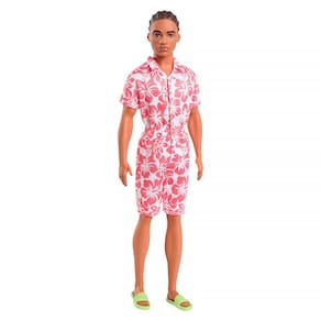 Boneco Ken Fashionista Negro com Macacão Coral Havaiana 235 DWK44 HYT99 - Mattel