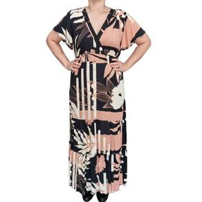 Vestidos Arruaça Estampado Viscolinho Plus Size