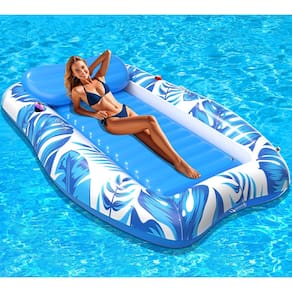 Piscina de bronzeamento inflável LanAqua 2025 grande para adultos azul