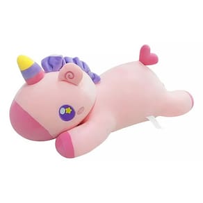 Pelúcia Unicórnio Deitado 53,5cm Rosa CAA0057 - CAA Toys