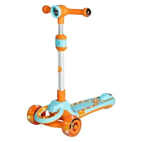Patinete Radical Infantil Dobrável 3 Rodas com Luz e Som DMR6809 Azul - DM Radical