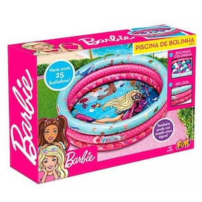 Piscina de Bolinhas Barbie com 25 Bolinhas 100L F0000-3 - Fun