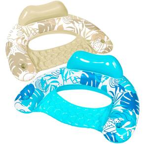 Pacote de 2 flutuadores de piscina infláveis SLOOSH Adult com porta-copos