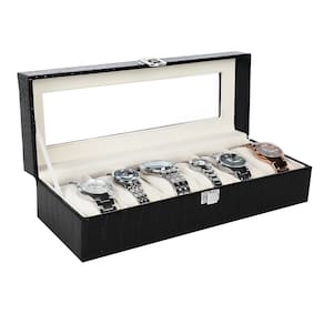 Estojo Porta Relógio Masculino com 6 Compartimentos – Elegante e Organizado