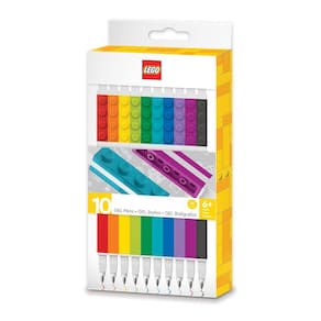 Canetas de gel IQ LEGO Stationery, pacote com 10 (53100) para maiores de 6 anos