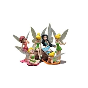 Action Figures Tinker Bell Coleção com 6 Fadas