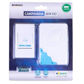 Campainha sem Fio 32 Toques AL09028 Alfacell Bivolt