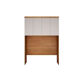Modulado De Quarto Armário Ponte Aéreo Casal C- 4 Portas Freijo Cumaru C- Fendi