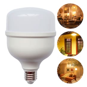 Lâmpada LED Globe 50W Alta Potência 3000K Branco Quente E27 Bivolt Kian – Luz Amarela
