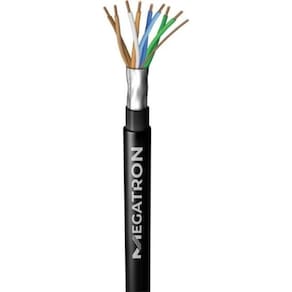 Cabo de Rede CAT5E 305m Preto Blindado Megatron