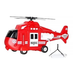 Helicóptero de Resgate com Som e Luz Bombeiro Vermelho BR2231 - Multikids