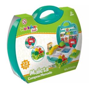 Maleta Workshop Jr Compras Mercado com 23 pçs Verde BR2320 - Multikids
