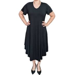 Vestido Raio de Luz Preto Plus Size Viscose