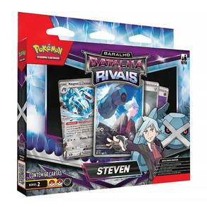 Pokémon Box Batalha de Rivais Steven 60 Cartas 10-10156-102 35251 - Copag