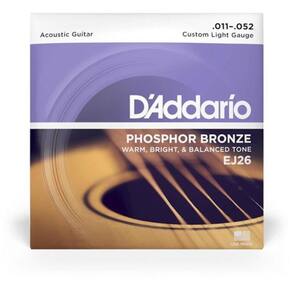 Encordoamento D Addario EJ26 Violão Bronze Fosforoso 11un