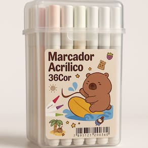 Kit De Canetas Acrílicas 36 Cores - Acrylic Paint Marker Colorido