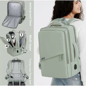 Mochila IMONT Fashion Business Leather para laptop de 16 polegadas