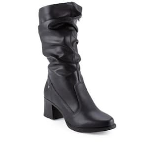 Bota Feminina Cano Médio E Salto Bloco Mississipi Me502-0001