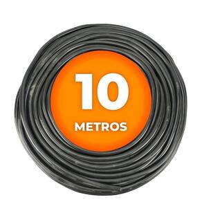 Cabo Pp Preto 4 Vias (4 X 1,5mm) 100% Cobre 10 Metros