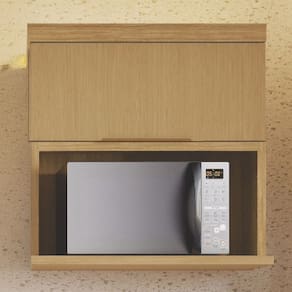 Armário Aéreo Cozinha 80 Cm Marquesa 1 Porta 100% Mdf 500975 Natural - Nesher