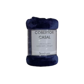 Cobertor Super Soft 300g/m² Casal 1,80x2,20m Marinho Sonhare Sultan