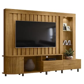 Estante Painel Para TV 70 Pol 242cm Le Gard Z10 Cumaru - Mpozenato