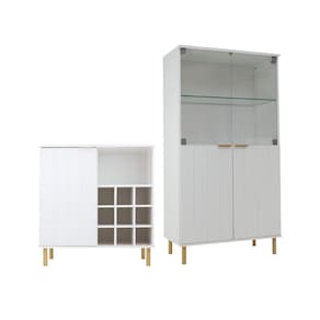 Aparador Bar Adega + Cristaleira Ditália R-633 E-964 Cozy