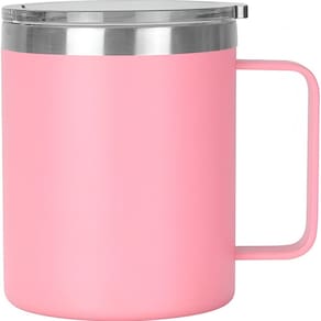 CanecaTérmica Aço Inox 360ml | Copo Térmico Rosa P/ Cerveja e Café