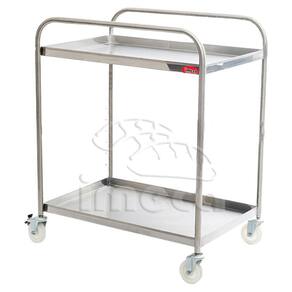 Carro de Serviço Imeca com 2 Bandejas 52x80x90 cm em Aço Inox