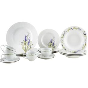 Aparelho de Jantar 12 Peças Tramontina Lilla em Porcelana
