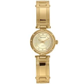 Relógio Seculus Feminino Clássico Dourado 44139LPSVDS1