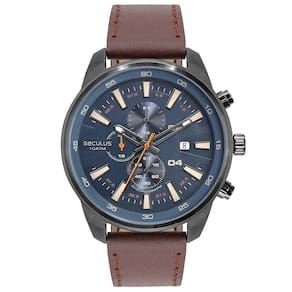 Relógio Seculus Masculino Cronógrafo Couro Cinza 77209GPSVSC3