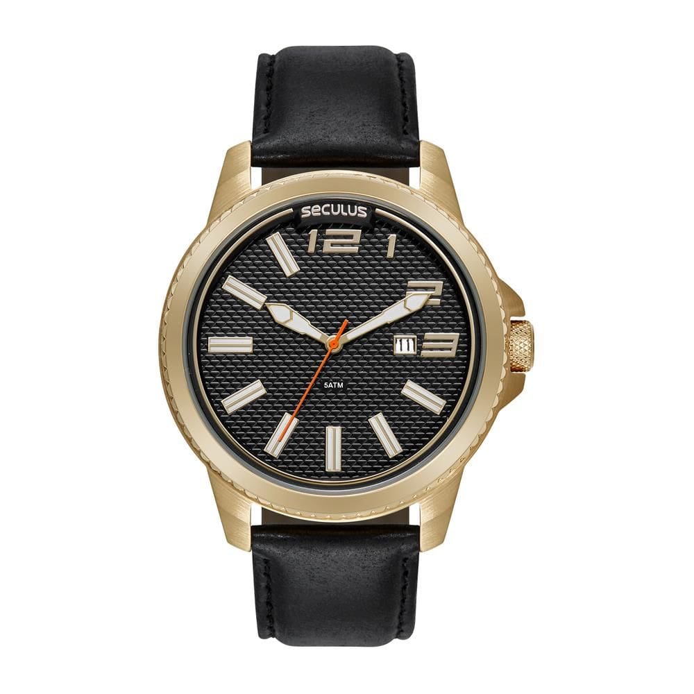Relógio Seculus Masculino Ref: 44266gpsvdc1 Casual Dourado