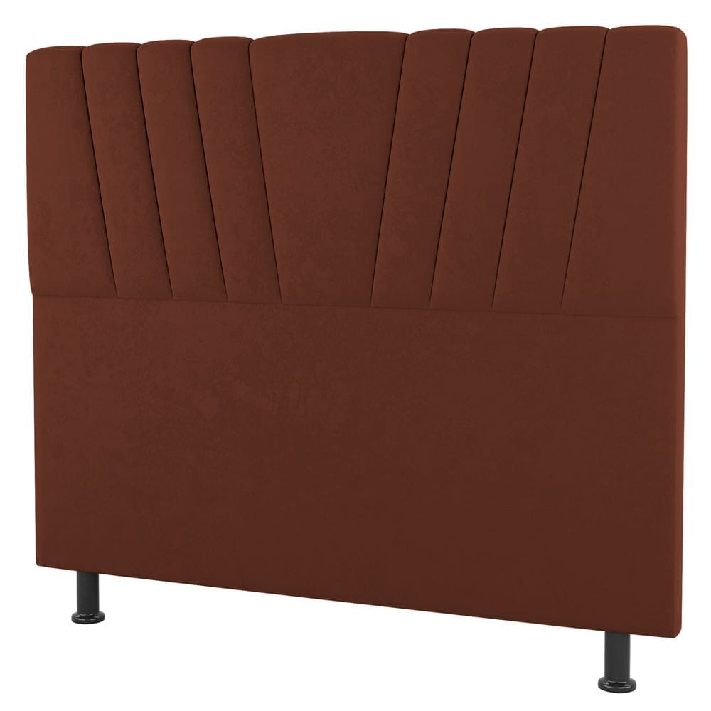 Cabeceira Cama Box Solteiro Dublin 90cm Suede Terracota - Abmaza