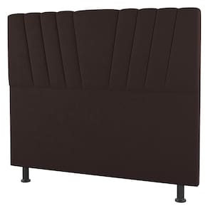 Cabeceira Cama Box Solteiro Dublin 100cm Suede Marrom - Abmaza