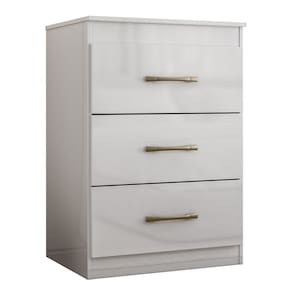 Cômoda Para Quarto 61cm Com 3 Gavetas Nida Branco Z17 - Mpozenato