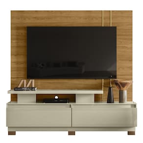 Estante Painel Para TV 75 Pol 183cm Luara Z10 Cumaru/Opala - Mpozenato