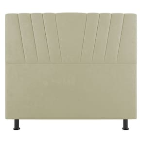 Cabeceira Cama Box Casal Queen Size Dublin 160cm Sintético Bege - Abmaza