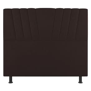 Cabeceira Cama Box Casal Queen Size Dublin 160cm Linho Marrom - Abmaza