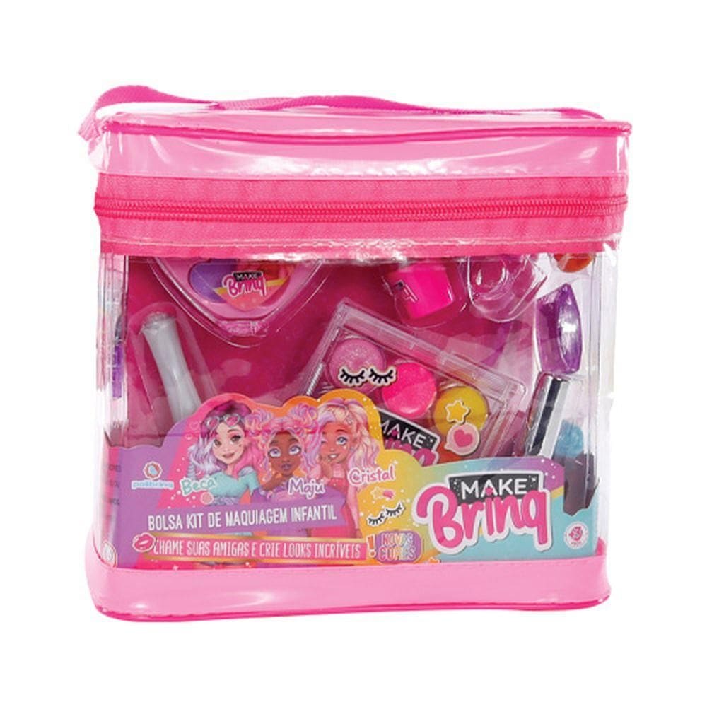 Bolsa Kit de Maquiagem Infantil 14 Peças MK03 - Polibrinq