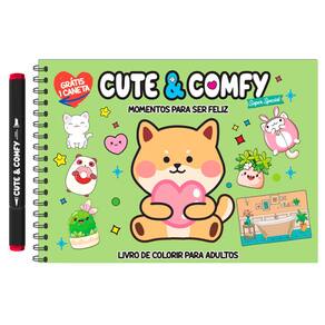 Cute & Comfy Super Special Edição 02 - Livro de Colorir Adulto - Momentos para ser Feliz - Espiral com Caneta