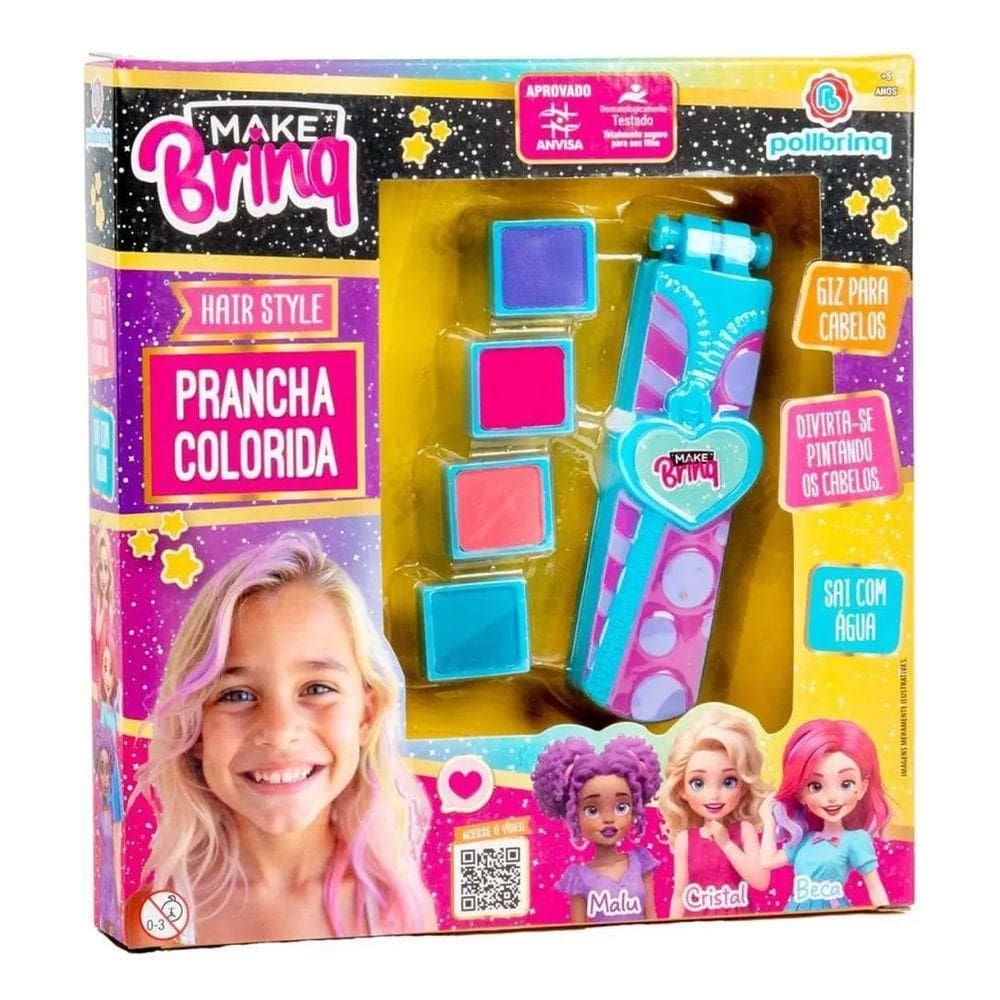 Prancha para Colorir Cabelos MakeBrinq MK81 - Polibrinq