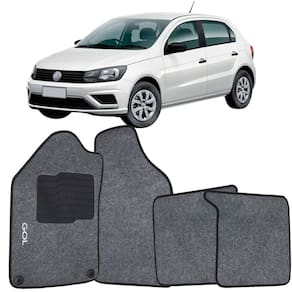 Tapete Carpete Gol G6 G7 2012 à 2019 Logo Bordado Automotivo Jogo 4 Peças Soft Personalizado