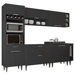 Armário de Cozinha CP07 Para Pia 100cm Pérola Z34 Preto - Mpozenato
