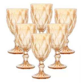 Jogo de Taças 6 peças Diamante Ambar 300ml 1350 - Class Home