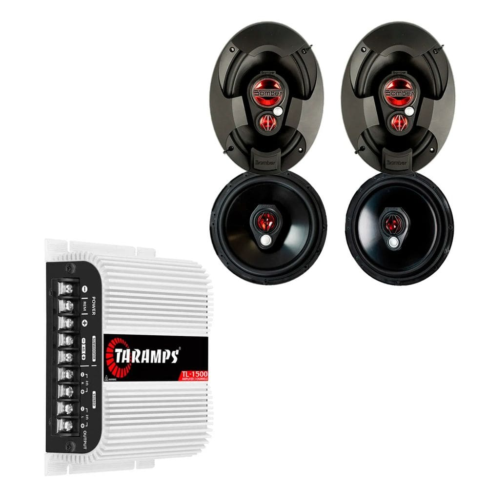 Kit Bomber Par 6pol Upgrade Duas Vias + Triaxial Bbr 100wrms