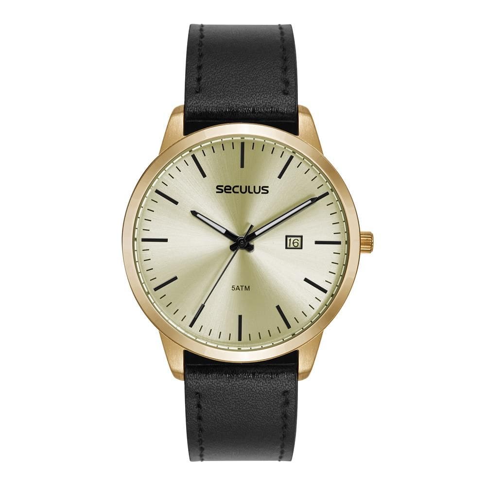 Relógio Seculus Masculino Ref: 44281gpsvdc2 Casual Dourado