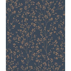 Papel de Parede Icon Folhagem Marrom Com Brilho A71404
