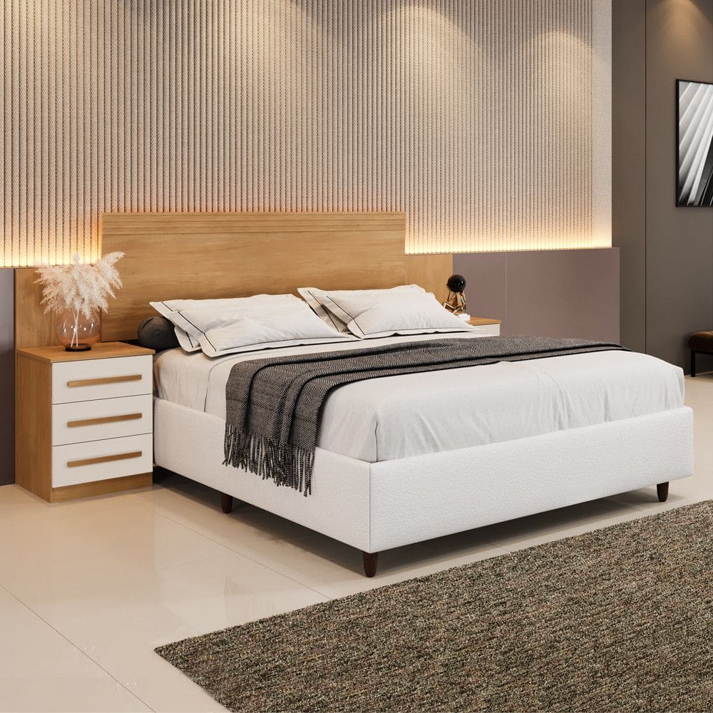 Cabeceira Extensível com 2 Mesas de Cabeceira Império Benetil